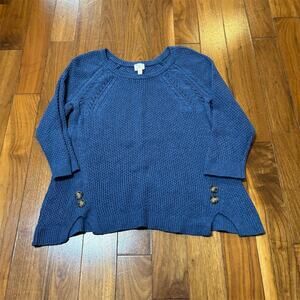 Dress Barn Women's Blue 3/4 Sleeve Pullover Sweater Size S